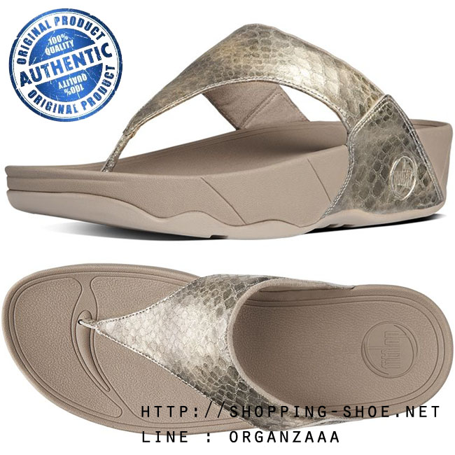 Fitflop Lulu Metallic Snake Pale Gold ของแท้ นำเข้าจาก USA และ UK