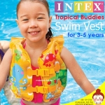 เสื้อห่วงยางลอยตัว ชูชีพว่ายน้ำสำหรับเด็ก (Tropical Buddies Swim Vest) สำหรับเด็กวัย 3-5 ขวบ) ยี่ห้อ INTEX
