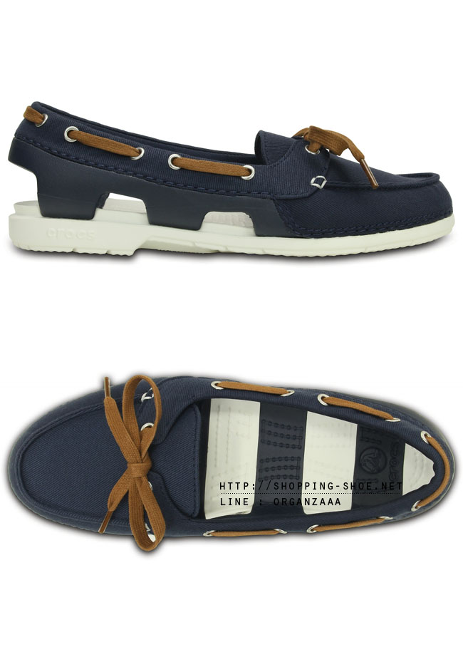 Women's Beach Line Hybrid Boat Shoe - Navy / White ของแท้ Outlet ไทยและอเมริกา