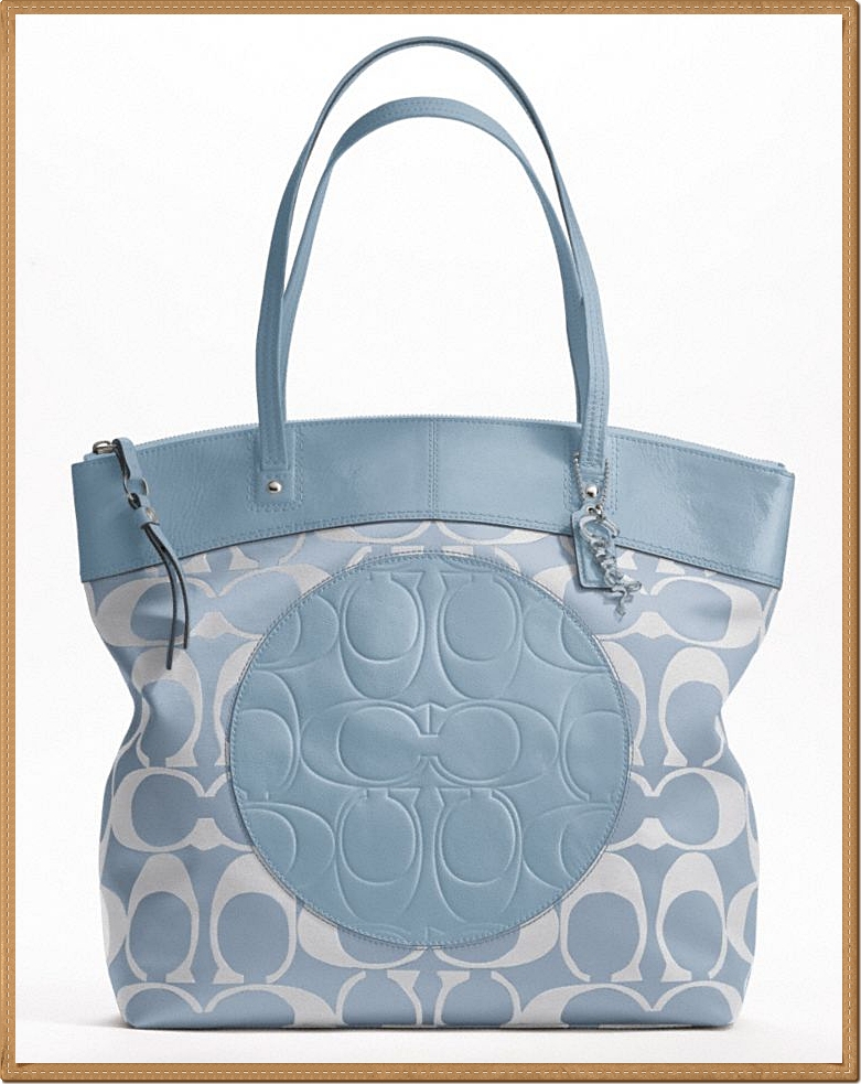 Coach Laura Signature Tote 18335 - Blue