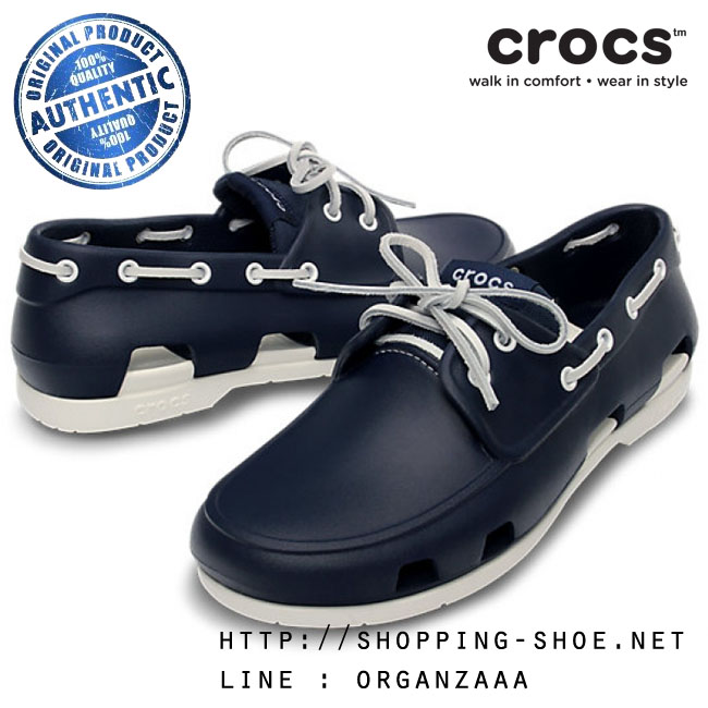 Men's Beach Line Boat Shoe - Navy/White ของแท้ Outlet ไทยและอเมริกา