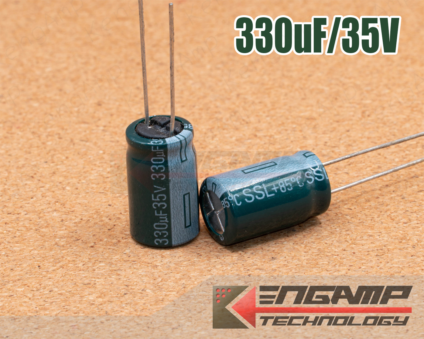 (10ตัว) [E-CAP] 330uF/35V 85C SSL 10x16mm P=5