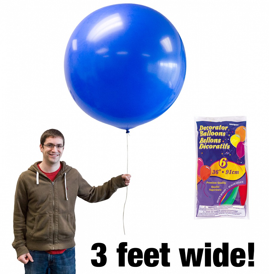 ลูกโป่งจัมโบ้ สีฟ้า ขนาด 36 นิ้ว - Round Jumbo Balloon Blue