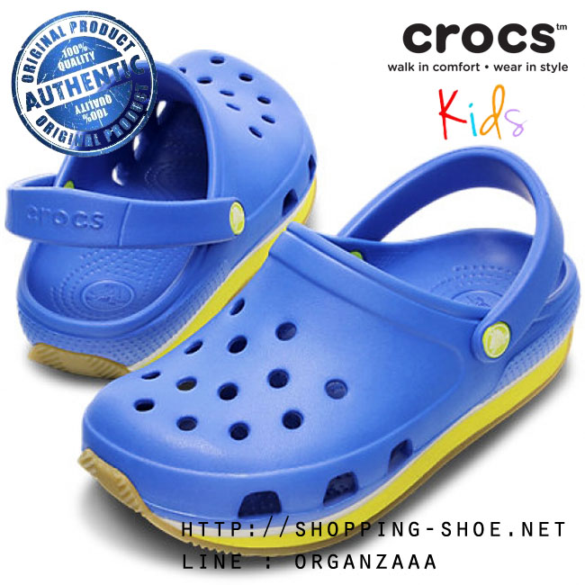 Crocs Retro Clog Kids - Varsity Blue / Burst ของแท้ Outlet ไทยและอเมริกา
