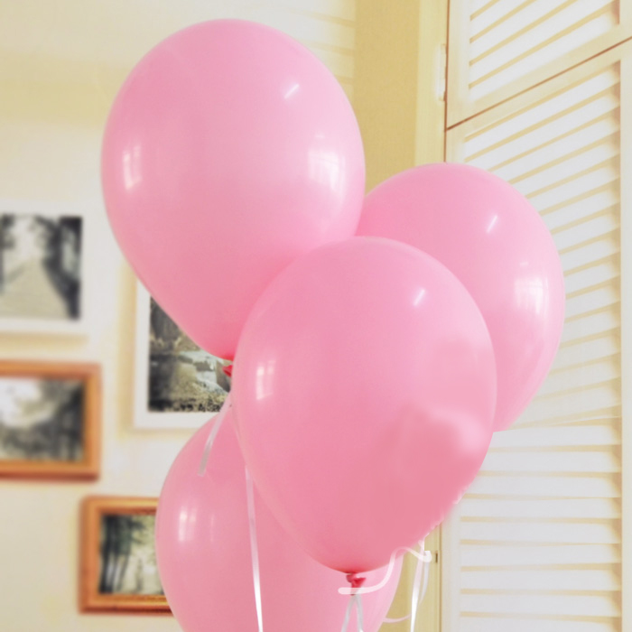 ลูกโป่งกลมเนื้อสแตนดาร์ท สีชมพูอ่อน ไซส์ 10 นิ้ว แพ็คละ 10 ใบ (Round Balloons Size 10" - Baby Pink Color) สำเนา