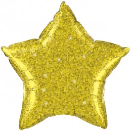 ลูกโป่งฟลอย์รูปดาวใหญ่ Laser สีทอง ไซส์ 24นิ้ว - Star Shape Laser 24" Foil Balloon Gold Color / TL-G005