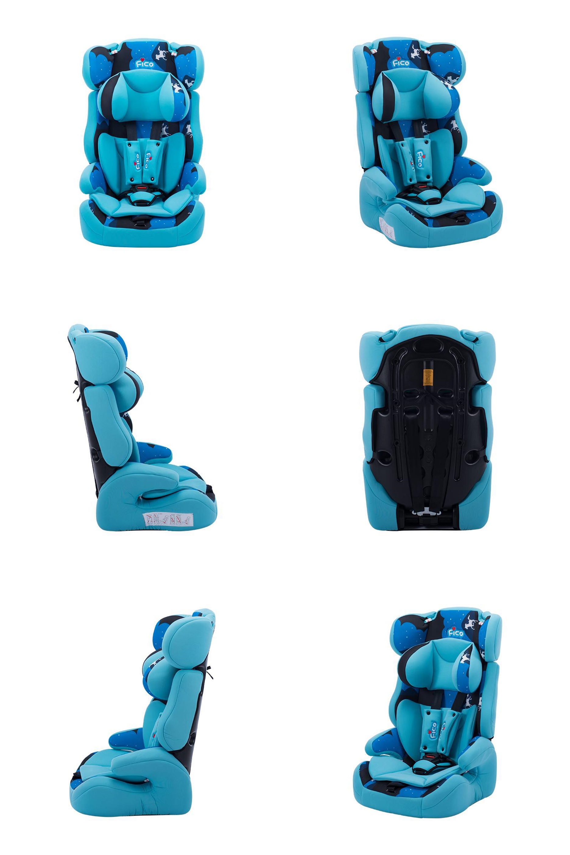 คาร์ซีท Fico เบาะรถยนต์นิรภัยสำหรับเด็ก รุ่น GE-E New สี Blue Black คาร์ซีทรุ่นนี้จัดอยู่ใน Group 1+2+3 (เด็กอายุ 9 เดือน - 12 ปี) เหมาะกับเด็กที่มีน้ำหนักตัวตั้งแต่ 9 - 36 kg. วิธีการติดตั้งง่ายมากขึ้นด้วยการใช้เข็มขัดยานพาหนะติดตั้ง 3 จุด สายรัดสามารถปรับความสูงได้ 3 ระดับ เพื่อให้เหมาะสำหรับการเจริญเติบโตของทารก ระบบสายรัด 5 จุด เพื่อการป้องกันที่ดีที่สุดคล้ายผู้เล่นรถแข่ง สัมผัสนุ่มสบายมากขึ้นด้วยซัพพอร์ตรองสายสายเข็มขัดและหัวเข็มขัด ผ้าทำจากวัสดุที่สามารถระบายอากาศได้เป็นอย่างดี ด้วยเบาะรองนั่งที่มีความกว้างให้ลูกน้อยของคุณเคลื่อนตัวได้อย่างอิสระมากขึ้น มาพร้อมซัพพอร์ตรองคอที่มีขนาดใหญ่พิเศษ เพื่อการป้องกันที่มากกว่า ติดตั้งแบบให้เด็กนั่งหันหน้าออกจากเบาะรถเท่านั้น (ทิศทางเดียวกับผู้นั่งโดยสารในรถ) ได้รับการอนุมัติมาตรฐาน ECE R44/04 ขนาดสินค้า 46x42x71 ซม. น้ำหนักสินค้า 5.6 kg.