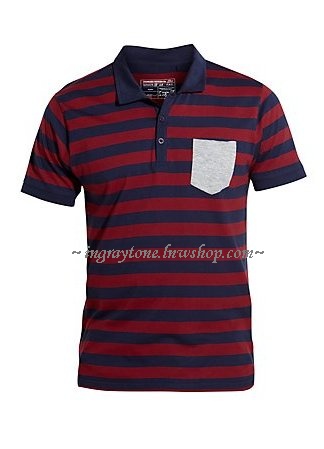 ลดล้างสต๊อค!! เสื้อยืดโปโล ทรงฟิต แบรนด์New Look อังกฤษ No.36,38 ลายขวาง