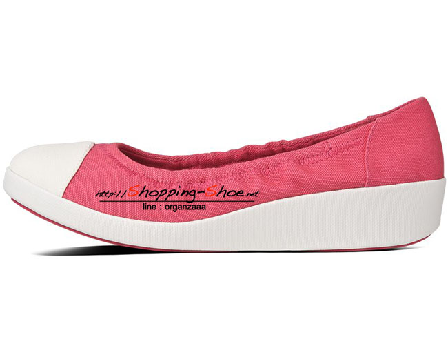 Fitflop F-Pop Ballerina Canvas Raspberry ของแท้ นำเข้าจาก USA และ UK