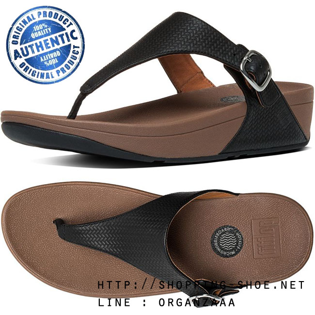 Fitflop The Skinny Embossed Leather Black ของแท้ นำเข้าจาก USA และ UK