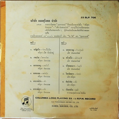 ศรีสุดา รัชตวรรณ + เลิศ ประสมทรัพย์ - รวมเพลงแห่งความสุข ปก/แผ่น VG++