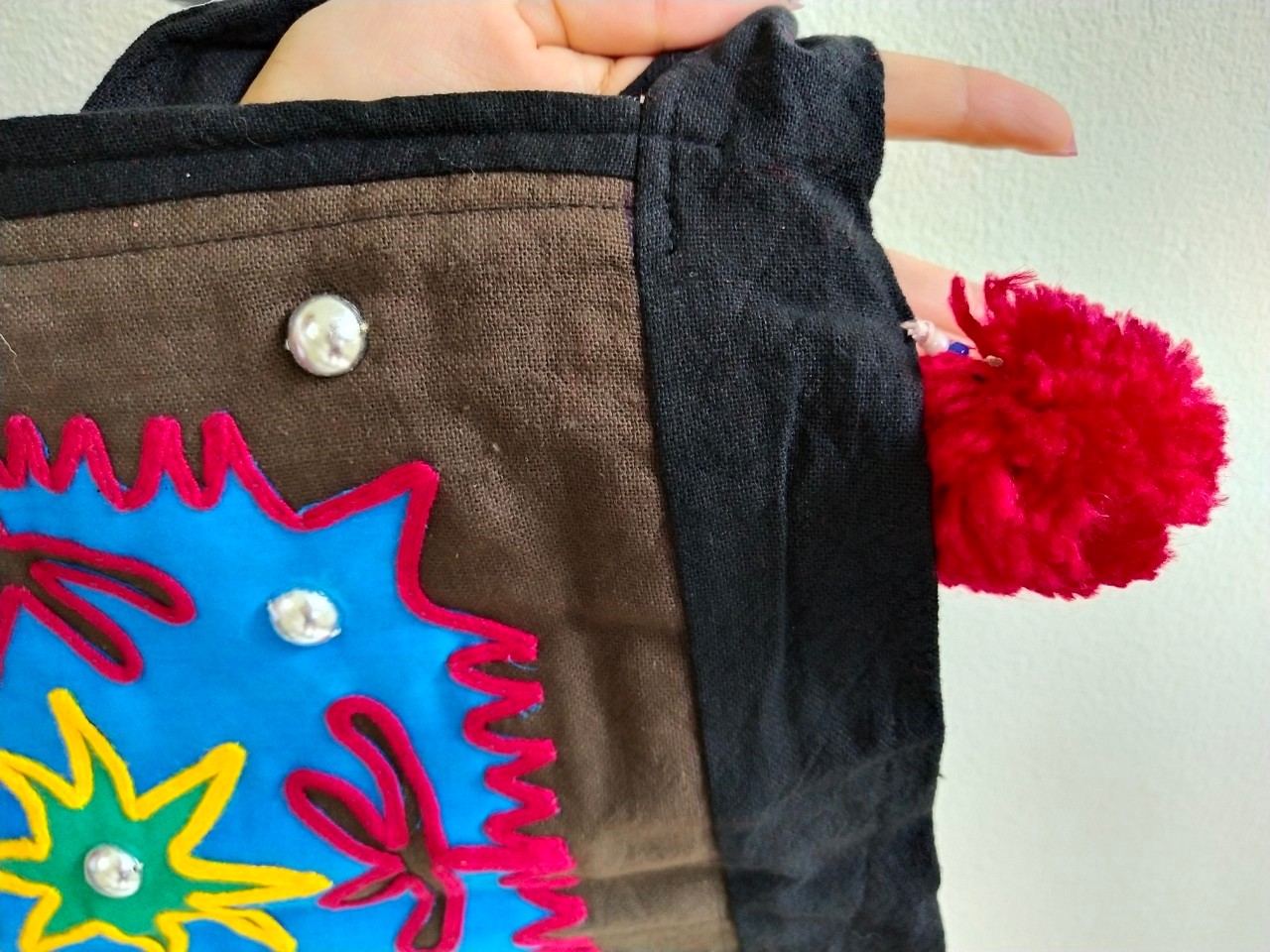 ย่ามลายดอก มีลายสองด้าน