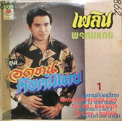 LP เพลิน พรหมแดน - อดทนคือคนไทย ปก VG+ แผ่น VG++