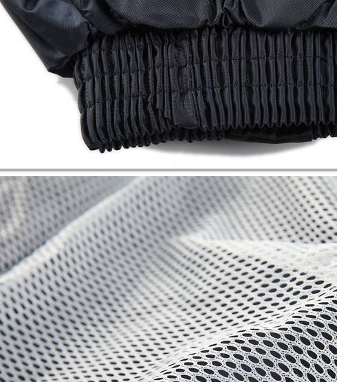 จองราคาพิเศษหลากสี!!ชุดกันฝน มีฮู้ด hood ผ้าร่ม กันลม กันน้ำ ตาข่าย No.46 48 50 52 54 แดง น้ำเงิน