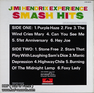 Jimi Hendrix - Experience Smash Hits 1lp