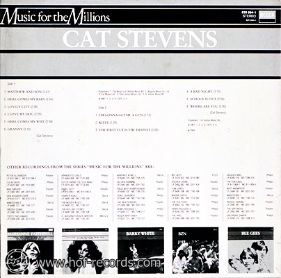 Cat Stevens - Music For The Millions 1lp
