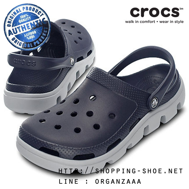 Crocs Duet Sport Clog - Navy / Light Grey ของแท้ Outlet ไทยและอเมริกา