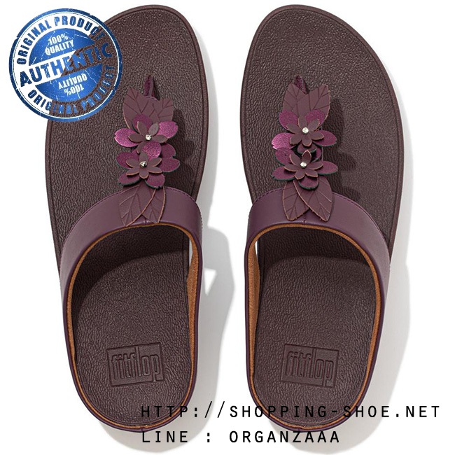 Fitflop Fino Floral Eggplant Purple ของแท้ นำเข้าจาก USA และ UK