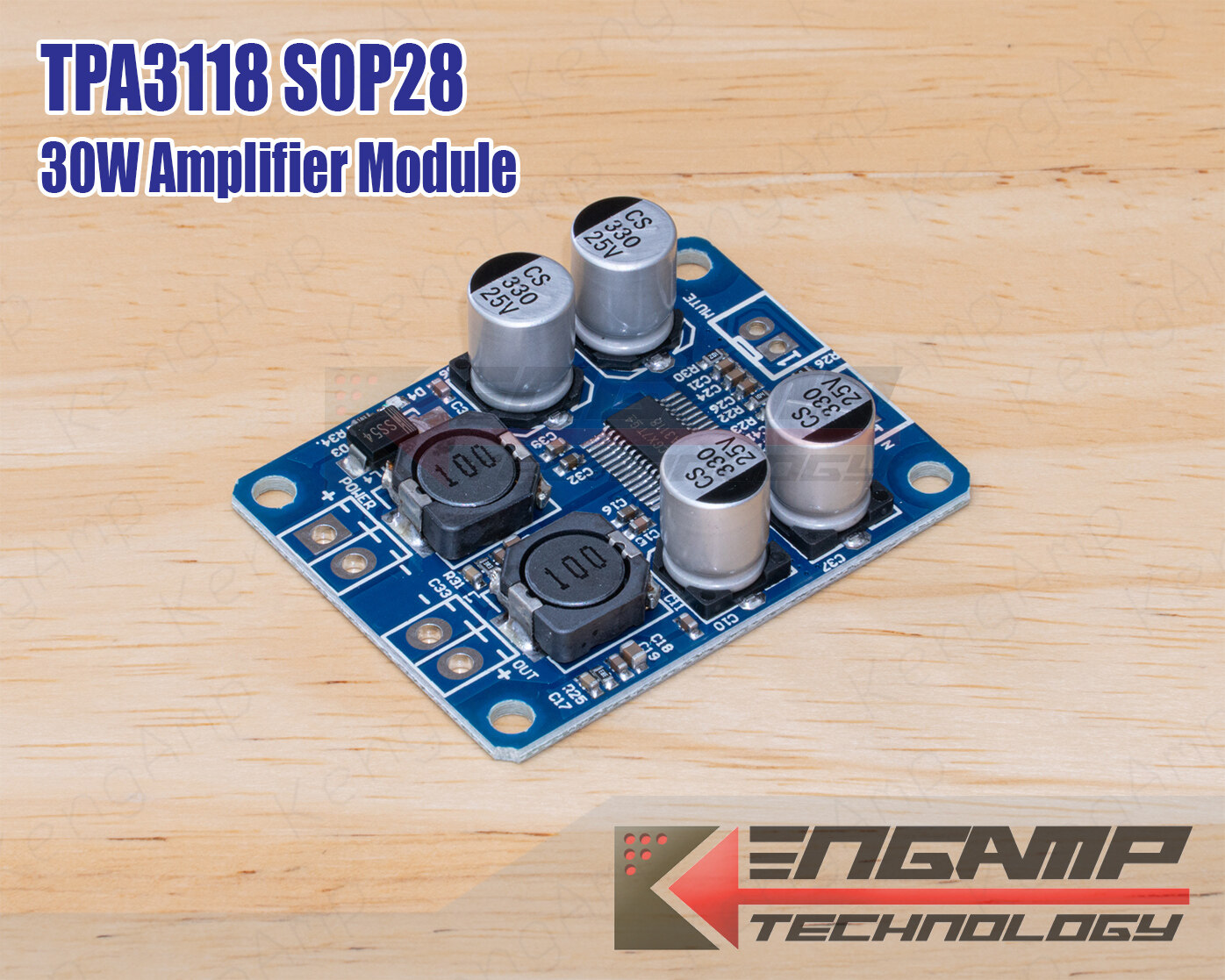(1บอร์ด) [KIT] TPA3118 SOP28 30W โมดูลขยายเสียงโมโน 30W ใช้ไฟเลี้ยง 10-24Vdc
