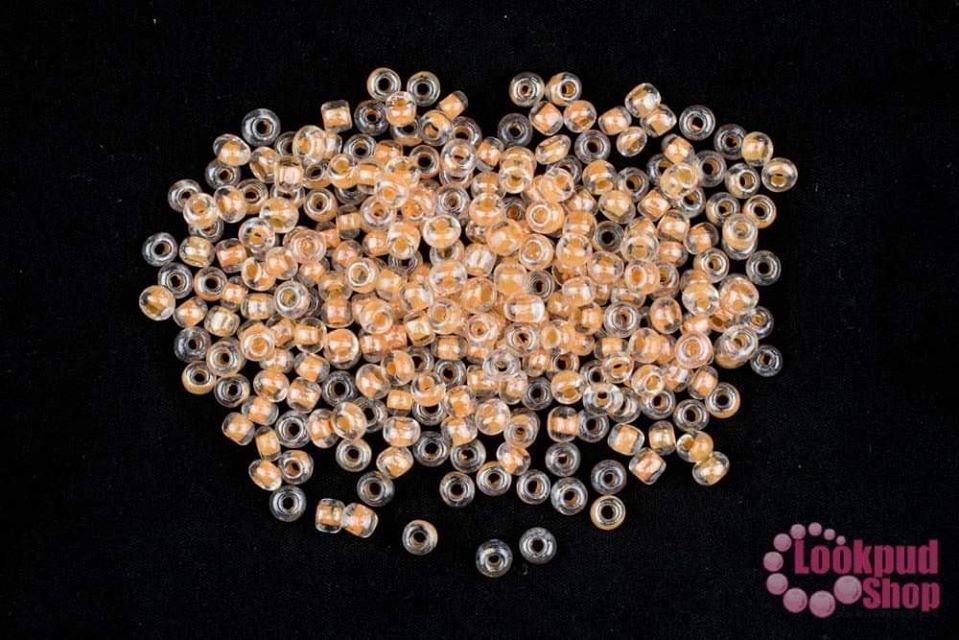 ลูกปัดจีน กลม สีโอรสสอดไส้ 4มิล #L (1ถุง/450กรัม)