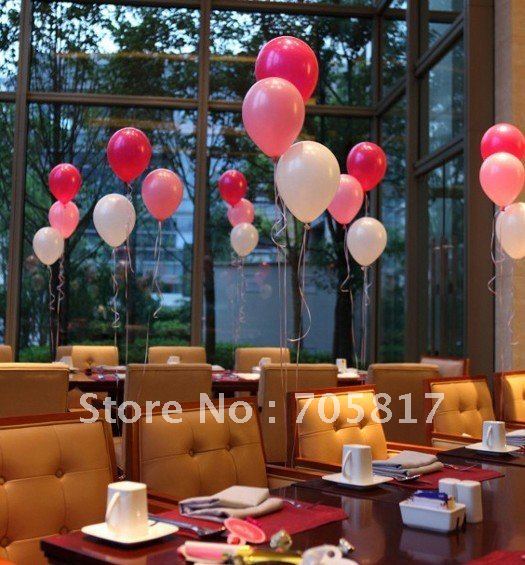 ลูกโป่งกลม เนื้อเมททัลลิก สีแดง ไซส์ 10 นิ้ว แพ็คละ 10 ใบ (Round Balloons Size 10" - Metallic Red Color)