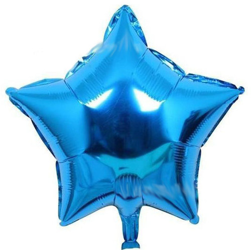 ลูกโป่งฟลอย์รูปดาว สีฟ้า ไซส์ 18 นิ้ว - Star Shape Balloon Blue Color
