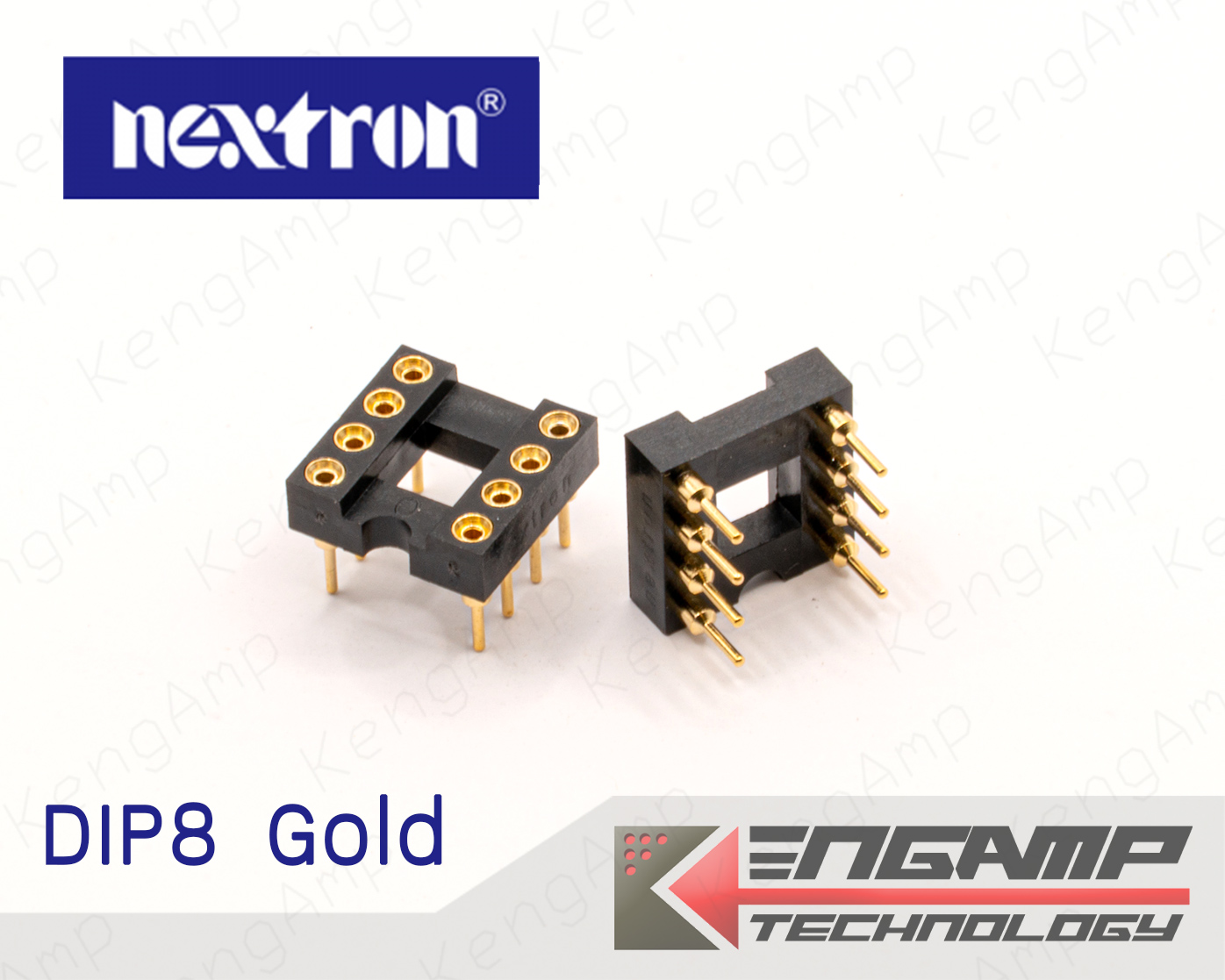 Socket DIP8 ขากลมชุบทอง 24K ยี่ห้อ NEXTRON