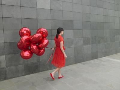 ลูกโป่งฟลอย์ทรงกลม สีแดง ไซส์ 18 นิ้ว - Round Shape Balloon Red Color 18" / Item No.TL-G020