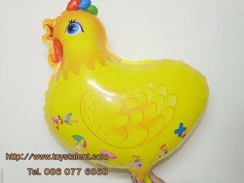 ลูกโป่งฟลอย์ ไก่สีเหลือง - Chicken Foil Balloon / Item No. TL-B022
