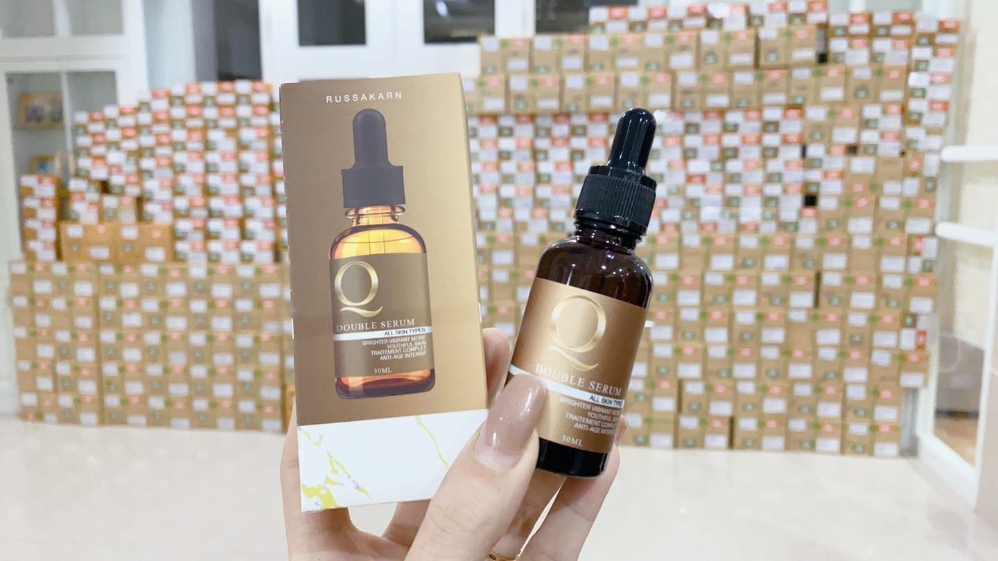 เซรั่มคิว ลดสิว ฝ้า กระ หน้าเด้ง 30ml. Q Double Serum