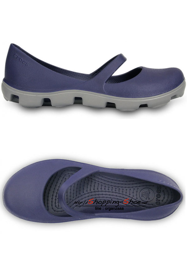 Crocs Duet Sport Mary Jane - Nautical Navy / Smoke ของแท้ Outlet ไทยและอเมริกา
