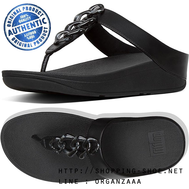 Fitflop Fino Tortoiseshell Chain Black ของแท้ นำเข้าจาก USA และ UK