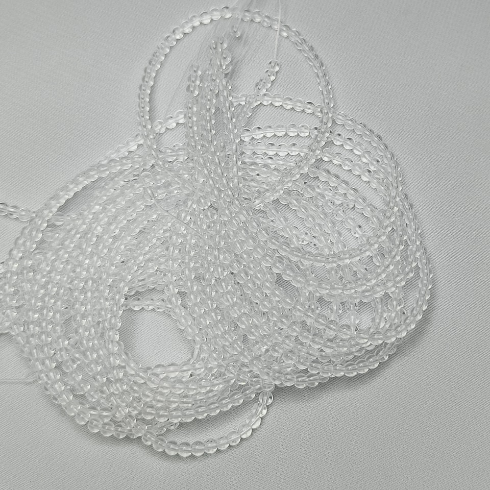 หินควอตซ์ใส หินฟื้นฟูพลัง - เป็นที่ยอมรับ งดงาม พละกำลัง ยาว 37 ซม. - 3 มิล (98 เม็ด)