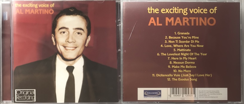 Used CD Al Martino - the exciting voice of Al Martino ( Very good)