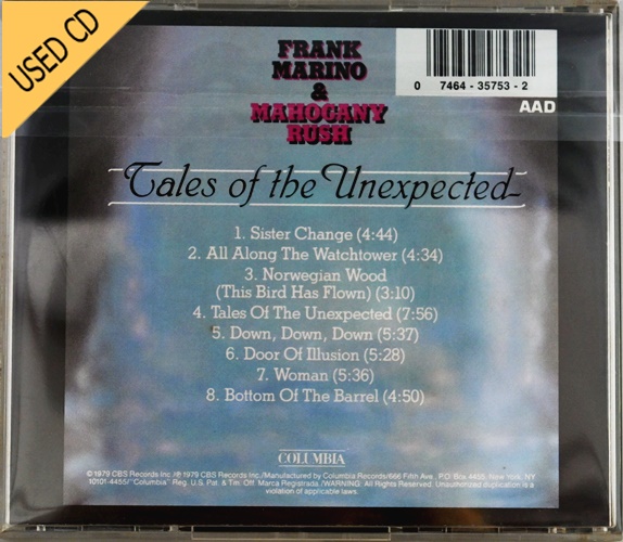 Used CD frank Marino & Mahogany Rush - Tales of the Unexpected