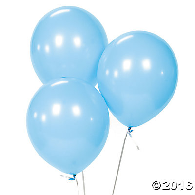 ลูกโป่งกลม เนื้อสแตนดาร์ทสีฟ้า ไซส์ 9 นิ้ว แพ็คละ 10 ใบ ( Round Balloons 9" - Blue Standard Color )