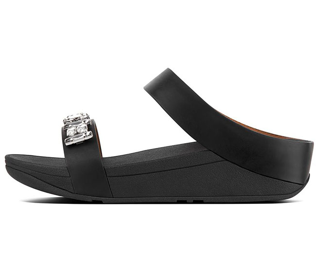 Fitflop Fino Bejewelled Slide Black ของแท้ นำเข้าจาก USA และ UK