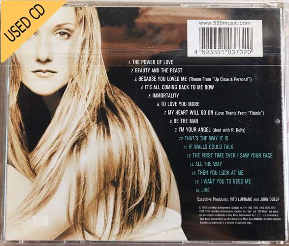 USED CD Celine Dion - All the way a decade of song