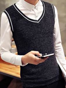 กั๊กไหมพรมผู้ชาย เดินเส้นขาว Size No.35-37-39-41-42 หลากสี ดำ เทาอ่อน เทา น้ำเงิน แดง