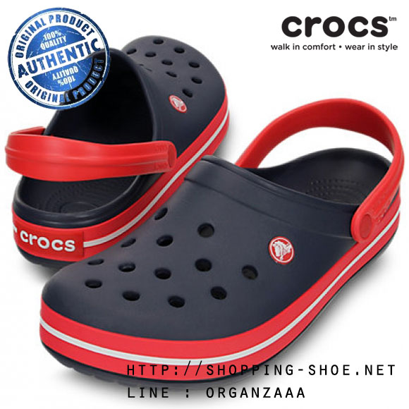 Crocband Clog - Navy/Red/Red (M8/W10=27 cm.) ของแท้ Outlet USA