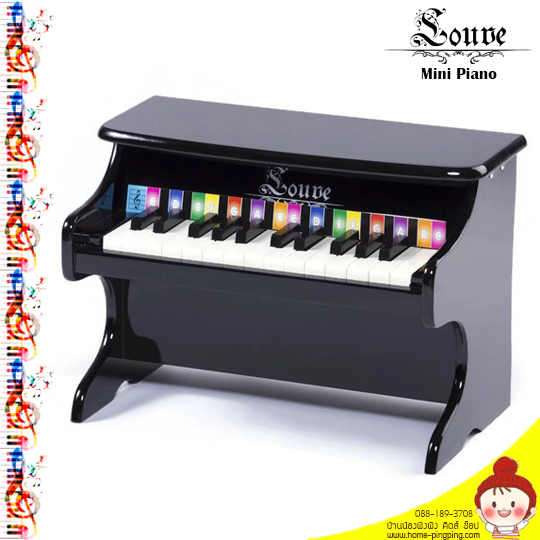 เปียโนเด็ก – LOUVE Mini Piano เปียโนทำจากไม้ MDF อย่างดี แข็งแรง ทนทานออกแบบสำหรับเด็กโดยเฉพาะ สร้างความสนุกสนาน ปลูกฝังความรักในเสียงดนตรี พร้อมกระตุ้นพัฒนาการเด็ก ฝึกการใช้ประสาทสัมผัสทั้ง 3 ได้แก่การสัมผัส การได้ยิน การมองเห็น ให้สัมพันธ์กัน ผ่านการเล่นตามโน้ตเพลงในกล่อง เสียงน่ารักๆ กังวานเหมือนระฆัง กระตุ้นความสนใจ ออกแบบจำลองจากเปียโนจริง เหมาะสำหรับเป็นของขวัญชิ้นแรก ไม่จำเป็นต้องอ่านโน้ตได้ หรือมีพื้นฐานทางด้านดนตรี ก็สามารถเล่นตามแถบสีและโน้ตได้อย่างง่ายดาย
