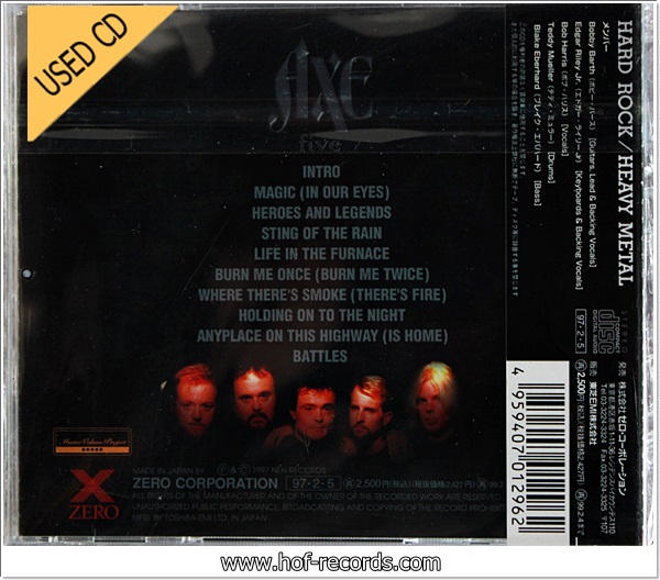 AXE - Five (Japan) Used Cd VG++
