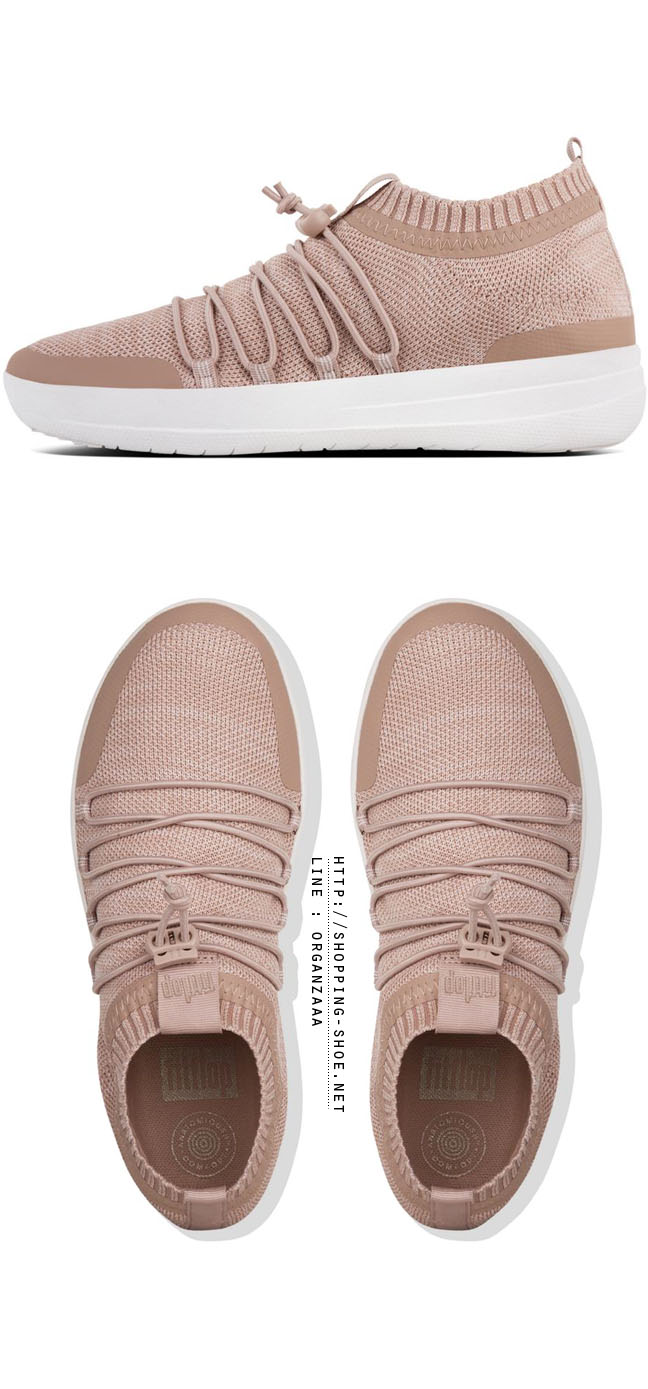 Fitflop Uberknit Slip On Ghillie Sneakers Neon Blush / Urban White ของแท้ นำเข้าจาก USA และ UK