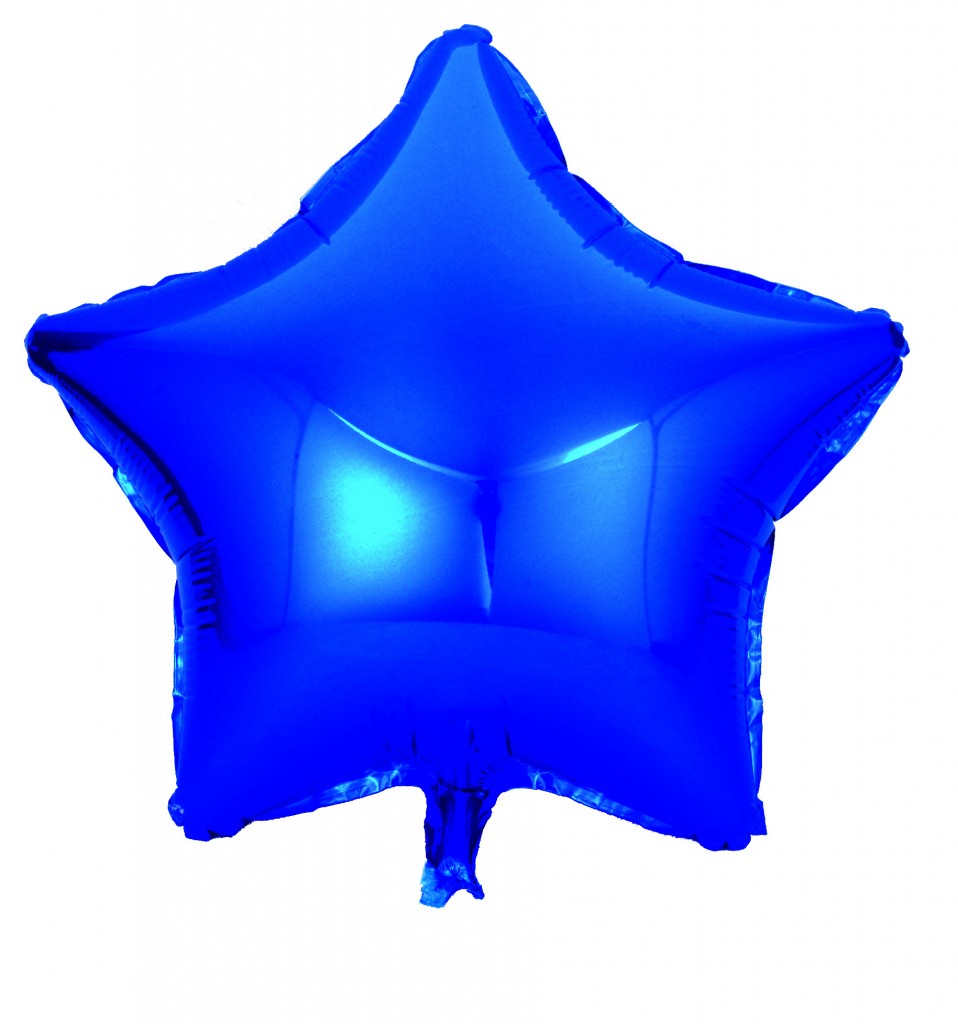 ลูกโป่งฟลอย์รูปดาว สีฟ้า ไซส์ 18 นิ้ว - Star Shape Balloon Blue Color