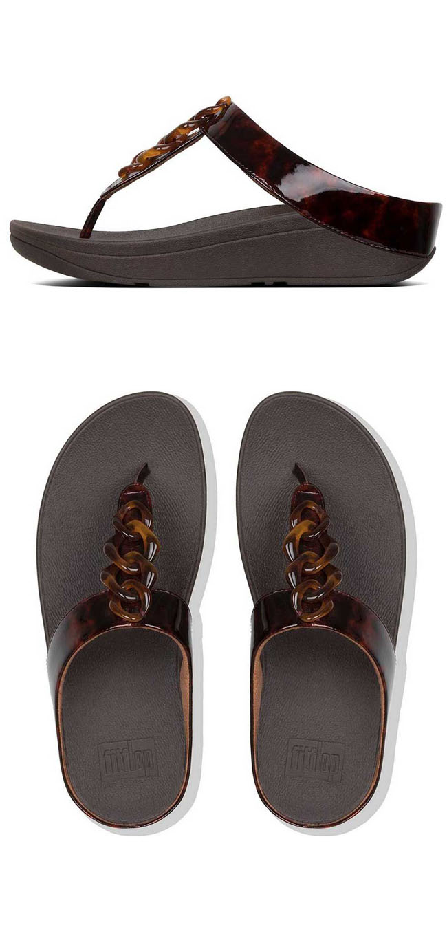 Fitflop Fino Tortoiseshell Chain Chocolate Brown ของแท้ นำเข้าจาก USA และ UK