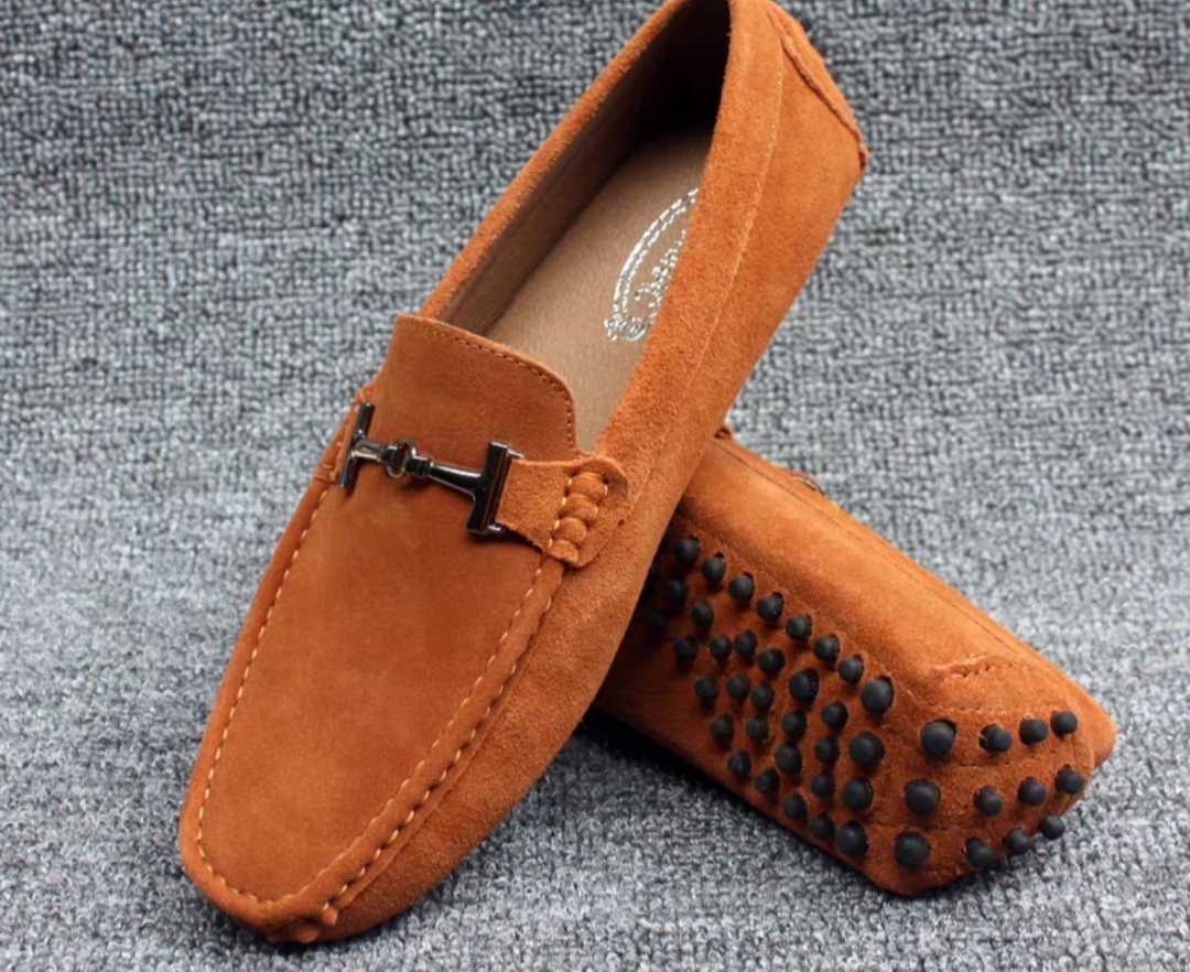 รองเท้า loafer รองเท้าคัทชู หนังกลับ 9สี สไตล์ tod แบบ C4 No.38-45 เขียวเข้ม เทา น้ำเงิน ฟ้า น้ำตาล ดำ เขียวขี้ม้า กากี น้ำเงินกรม
