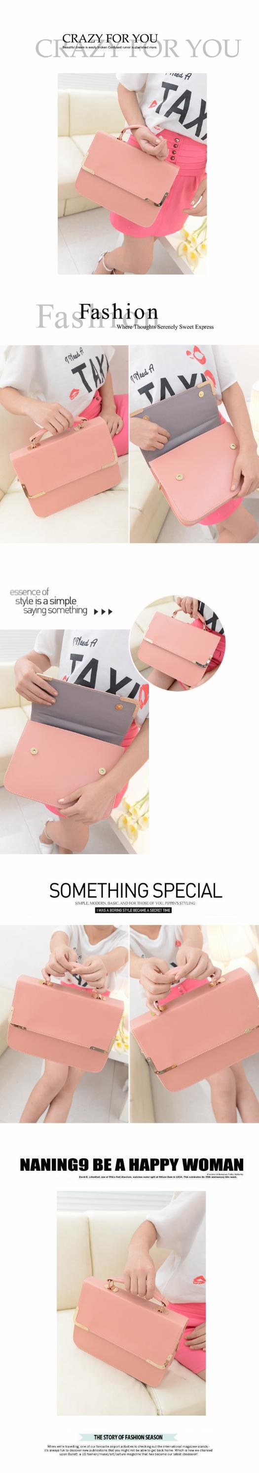 (หมดจ้า) กระเป๋าแฟชั่น ทรงเหลี่ยม สีขาว หนัง PU ดีไซน์สวยเรียบหรู มีสายสะพาย ((โปรโมชั่นส่งฟรี))