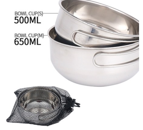 หม้อแคมปิ้ง หม้อสนาม มีด้ามสเตนเลส304 จัดเก็บได้ เบา พกพาง่าย outdoor เดินป่า