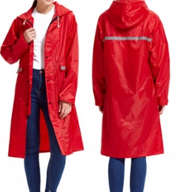 ชุดเสื้อคลุมกันฝน พร้อมหมวกใส มีฮู้ด hood ผ้าร่ม กันลม กันน้ำ Nylon แถบสีสะท้อน No.43 45 47 49 51เขียว เขียวสะท้อน แดง ฟ้า กรม