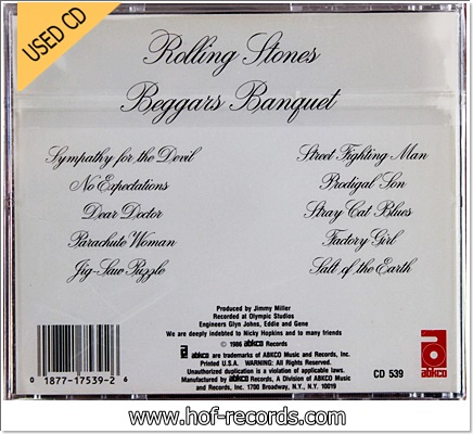 Rolling Stones - Beggars Banquet (USA) Used Cd VG++
